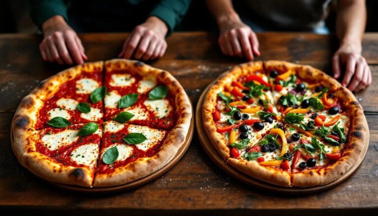 Comparaison entre pizza romaine et napolitaine, deux styles de pizza