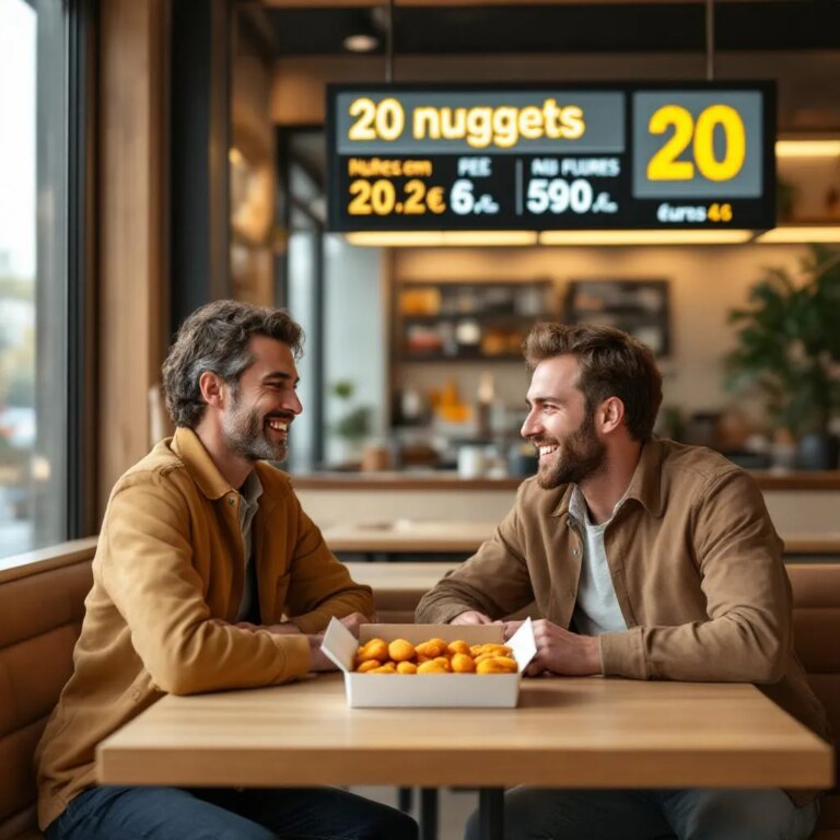 Prix d'une boîte de 20 nuggets chez McDo en 2025, coût estimé