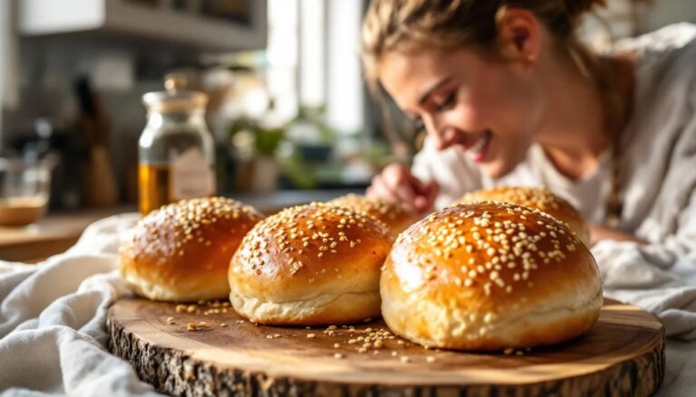 Recette de pain burger maison sans gluten pour un hamburger sain