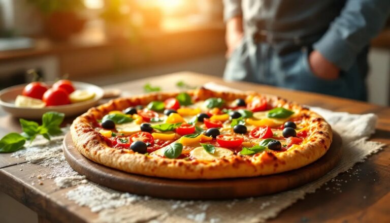Recette de pizza au quinoa avec une délicieuse préparation culinaire
