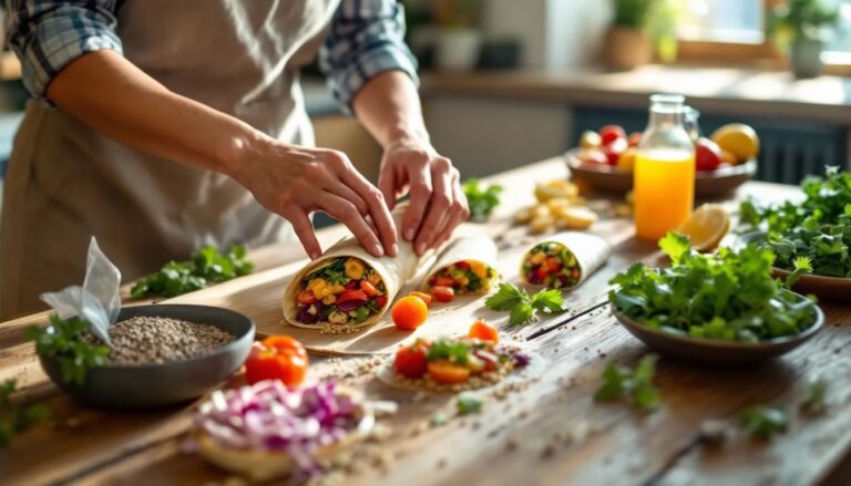 Recette de wrap de quinoa maison avec garniture savoureuse et naturelle