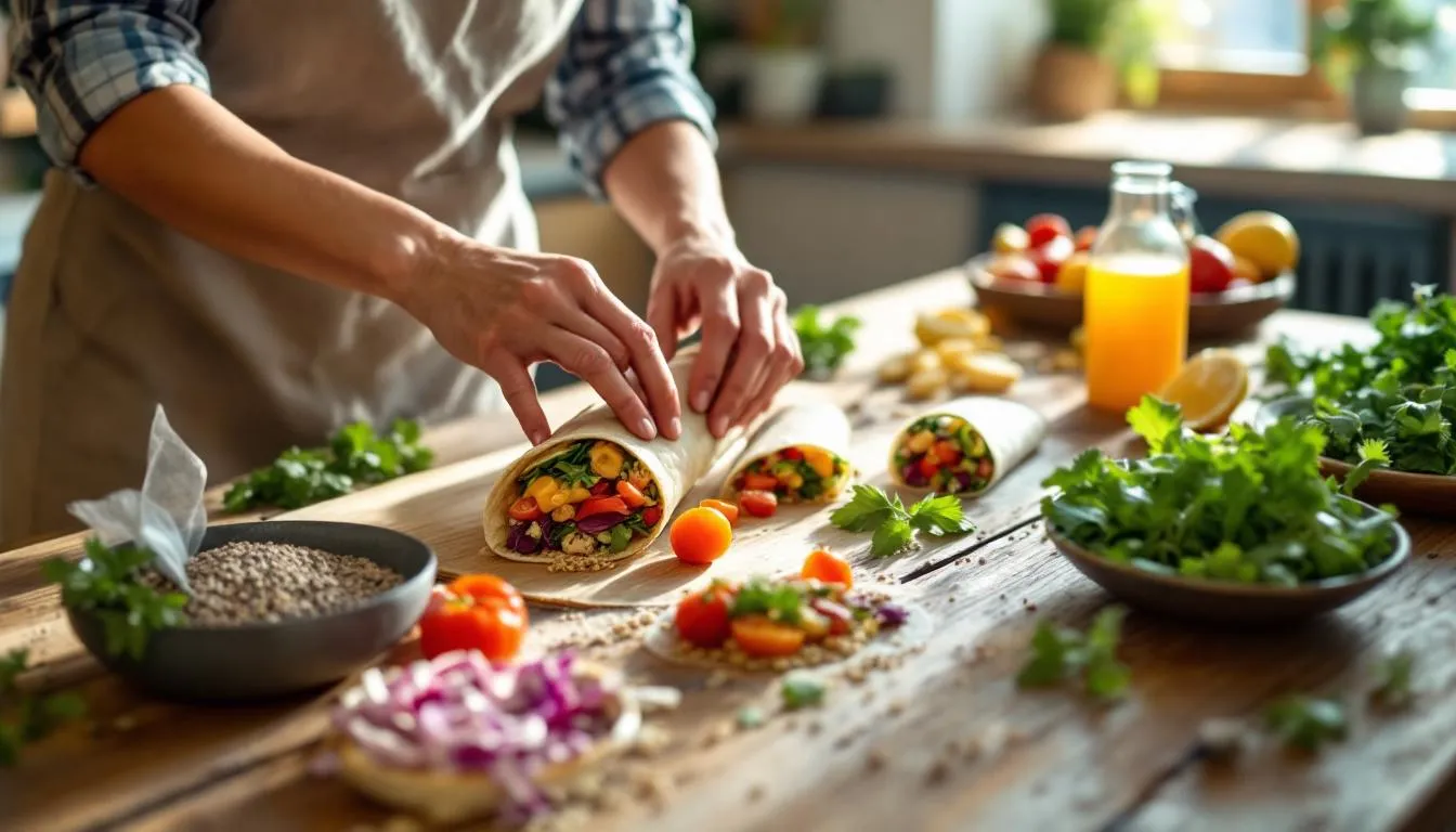 Recette de wrap de quinoa maison avec garniture savoureuse et naturelle