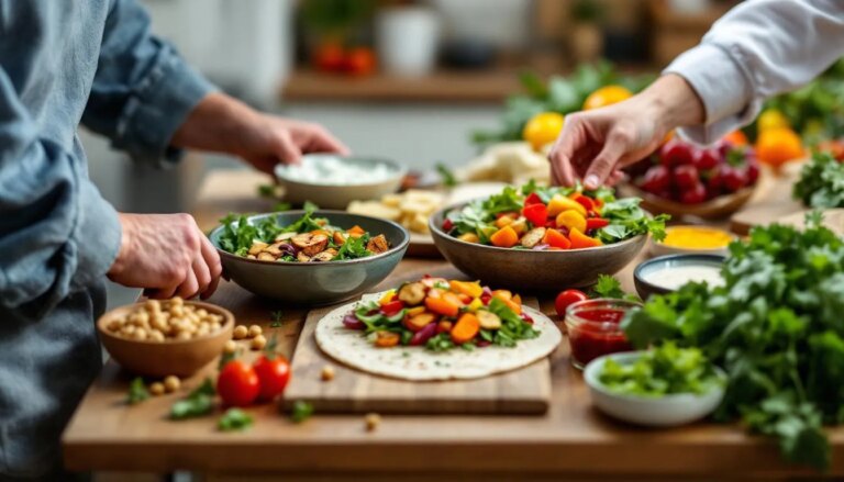 Recette de wrap maison végétarien avec garniture saine et savoureuse