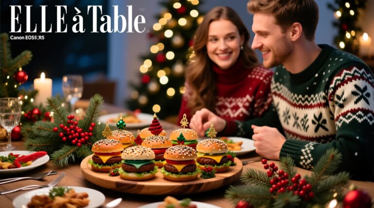 Mini burgers apéros pour Noël délicieux et savoureux à partager