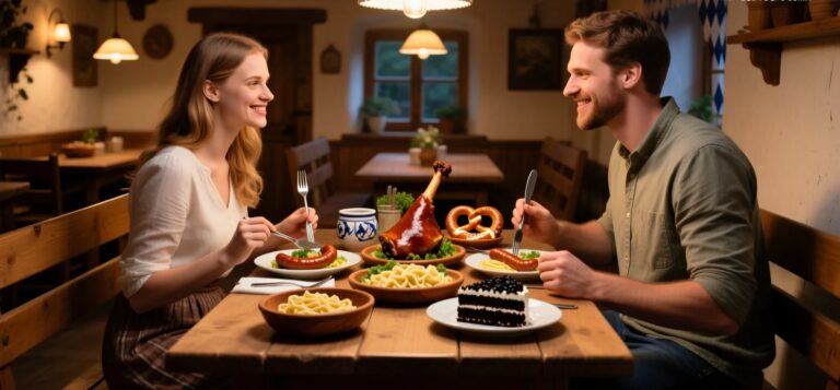 Image représentant des plats traditionnels allemands typiques et authentiques
