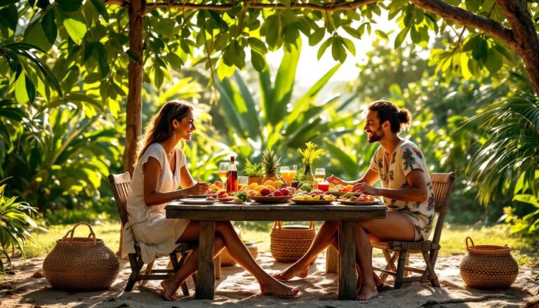 Assortiment de plats traditionnels aux Seychelles typiques et authentiques