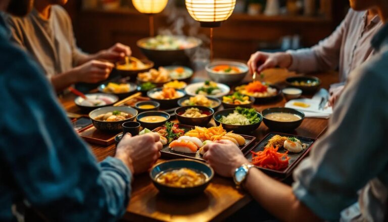 Assortiment de plats traditionnels japonais authentiques et recettes classiques