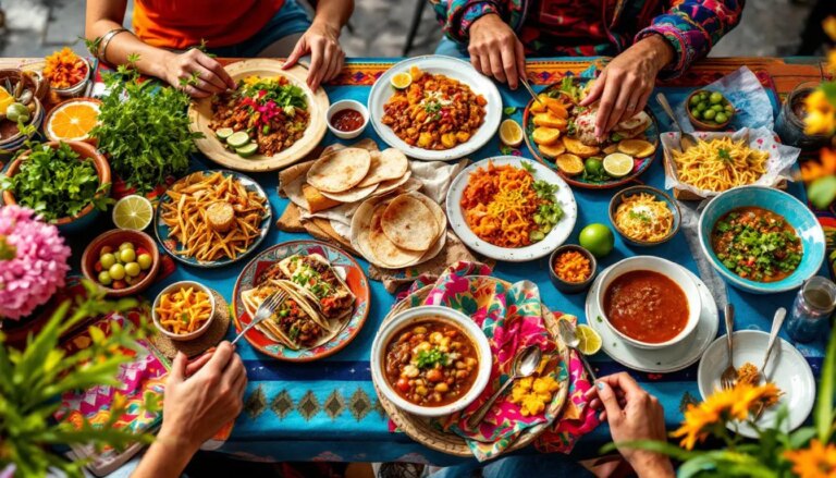 Image illustrant des plats traditionnels mexicains typiques et authentiques
