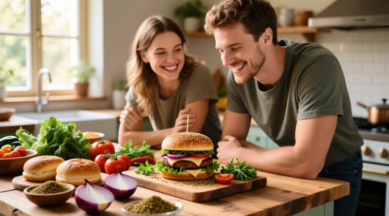 Recette de burger maison au zaatar avec un sandwich savoureux épicé