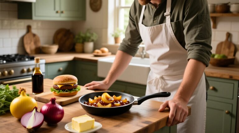 Recette de la compotée d'oignon pour burger avec préparation savoureuse