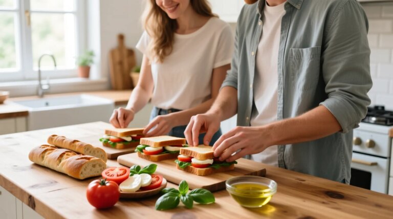Recette du panini tomate mozza avec sandwich savoureux et fromage fondant