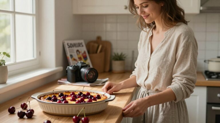 Clafouti cerise de Cyril Lignac, un dessert gourmand et savoureux