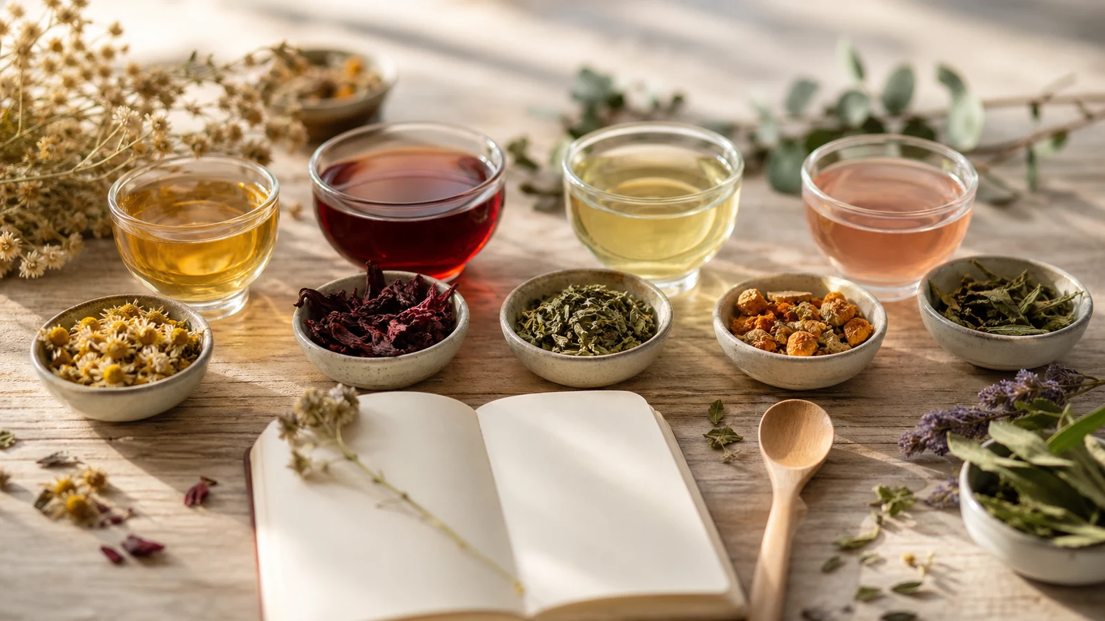 dégustation comparative d'infusions françaises aux plantes